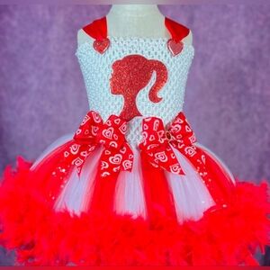 Valentine Barbie Pageant outfit size 2t/3t.
